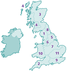 Disability regions map